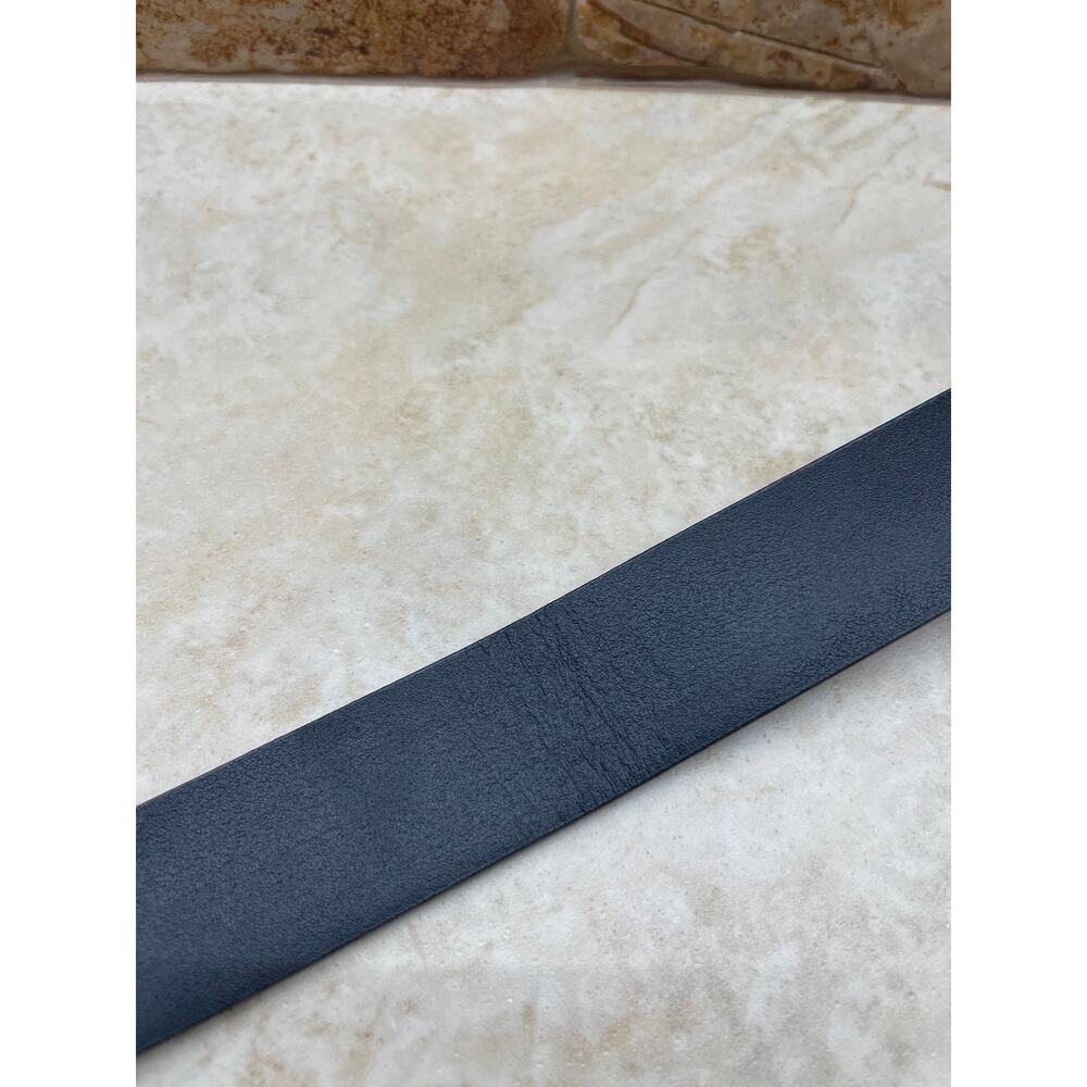 Belt Michael Michael Kors L-XL MK Logo Black Leather Rhinestone Buckle 1” approx - Picture 7 of 13